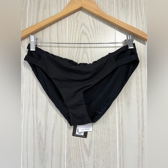 CALIA by Carrie Underwood Womens Cage Front High Neck Bikini Top Caviar SET - Picture 5 of 8